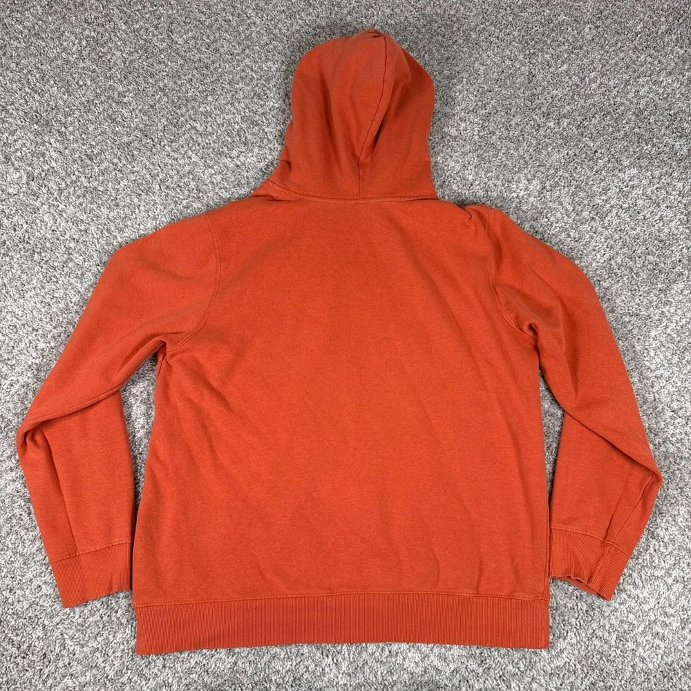 The North Face Hoodie‎ Mens Large Orange Half Dome Logo Pullover Sweatshirt